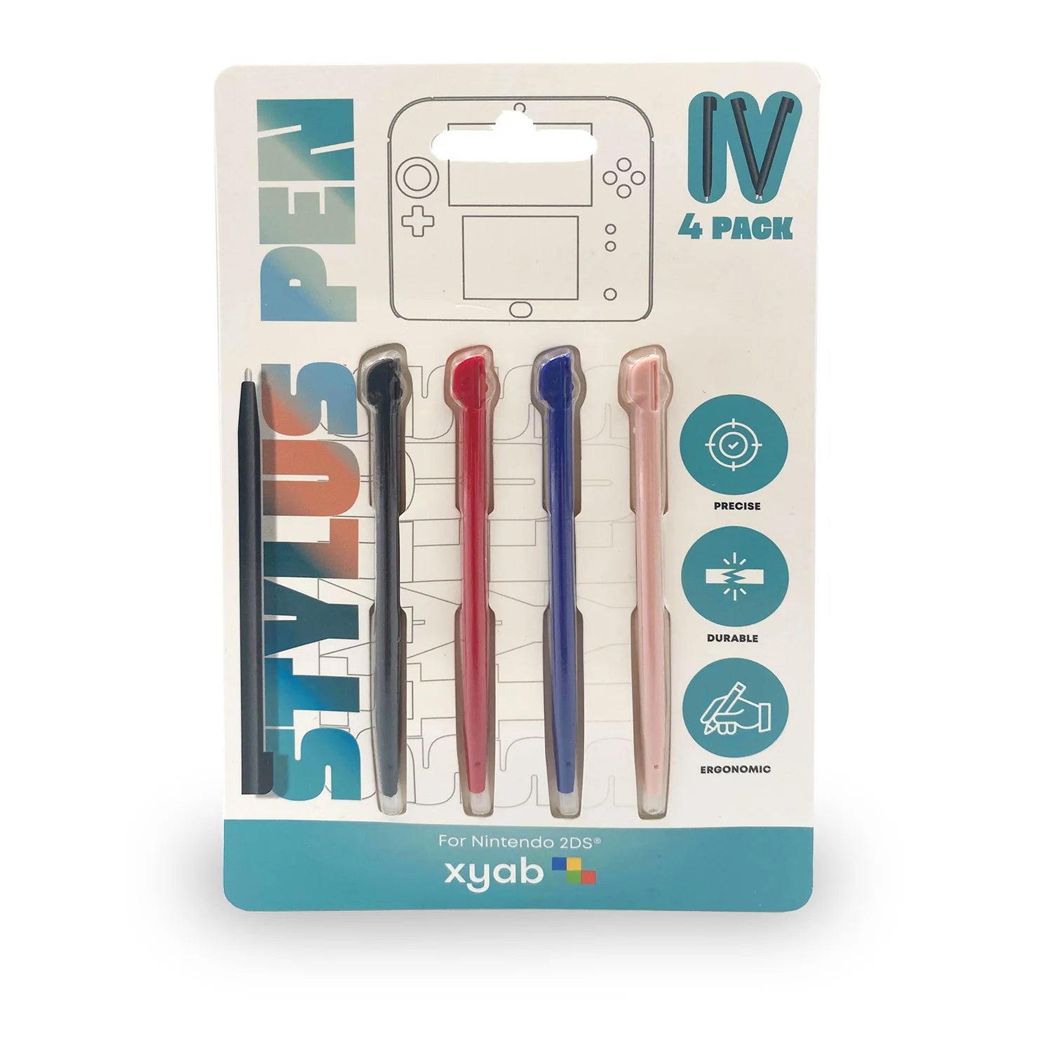4 Pack Plastic Stylus 2DS