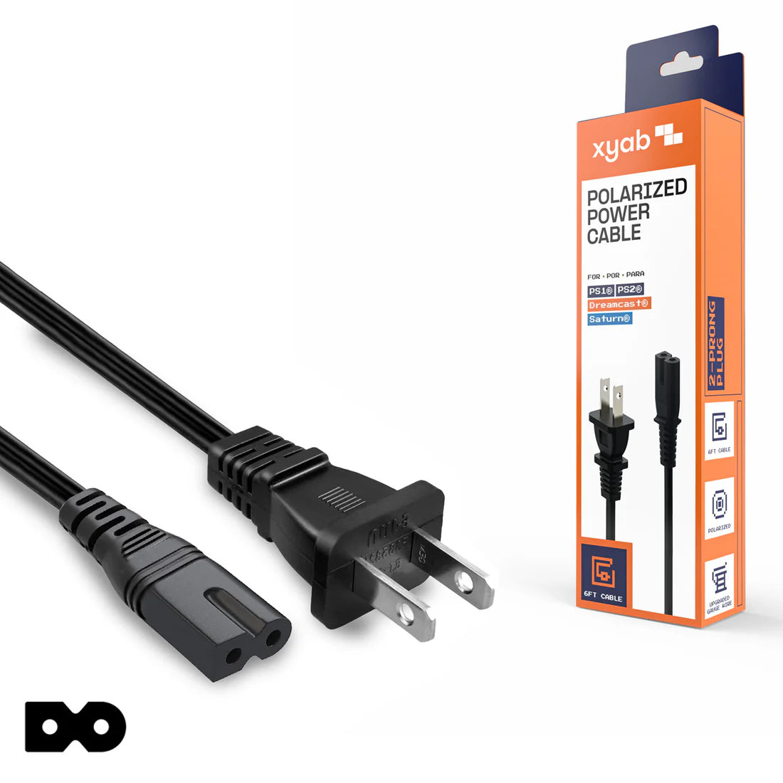 2 Prong Polarized Power Cable