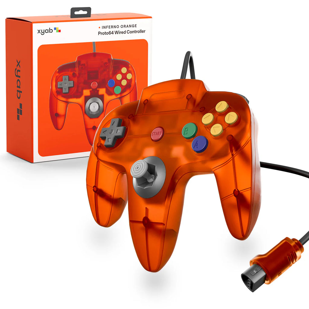 PROTO64 Wired Controller (Clear Orange) (Nintendo 64)