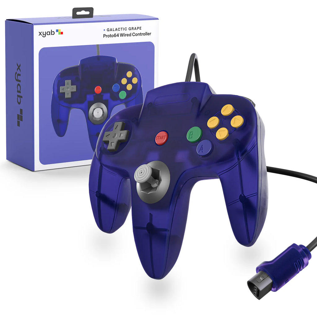 PROTO64 Wired Controller (Clear Purple) (Nintendo 64)