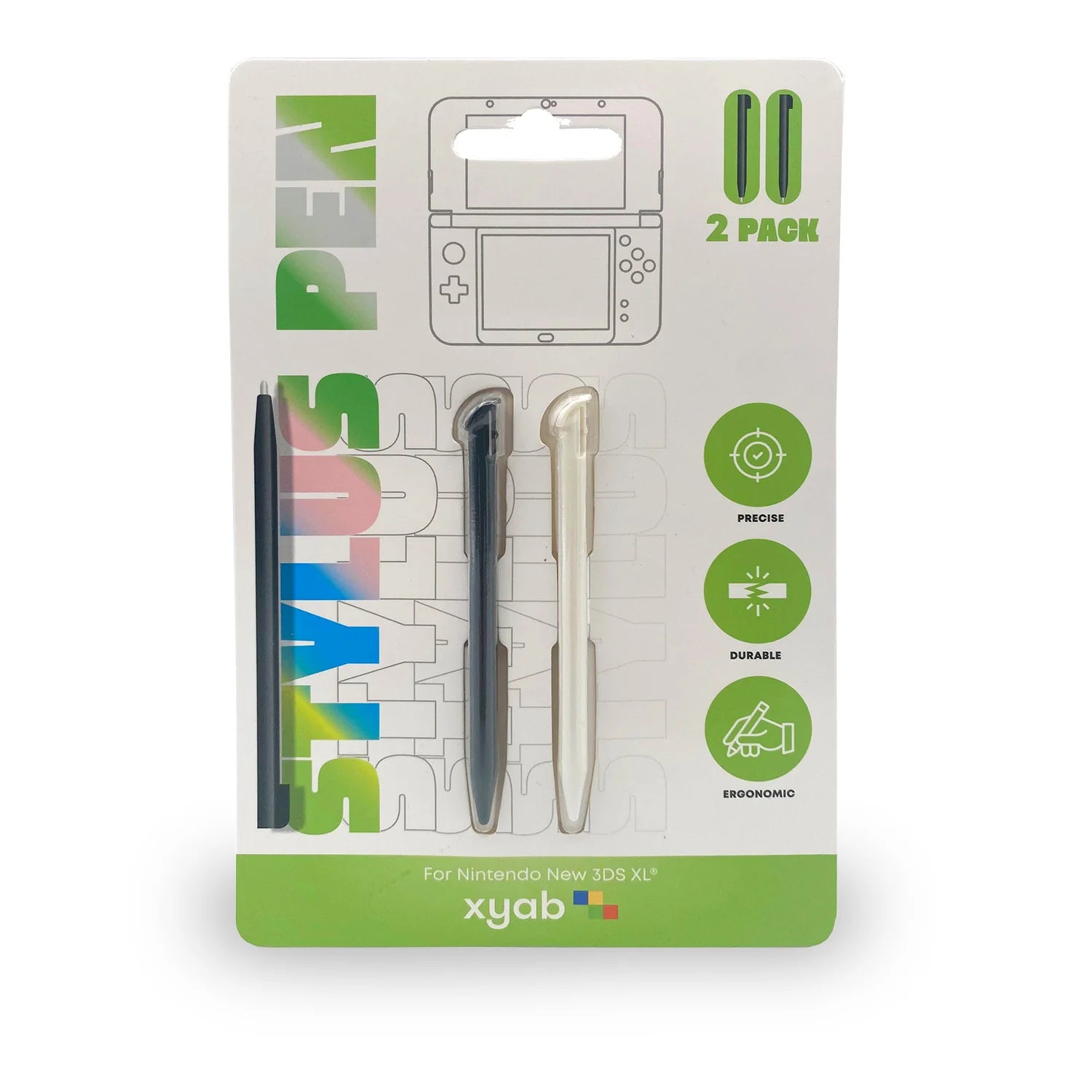 2 Pack Plastic Stylus New 3DS XL