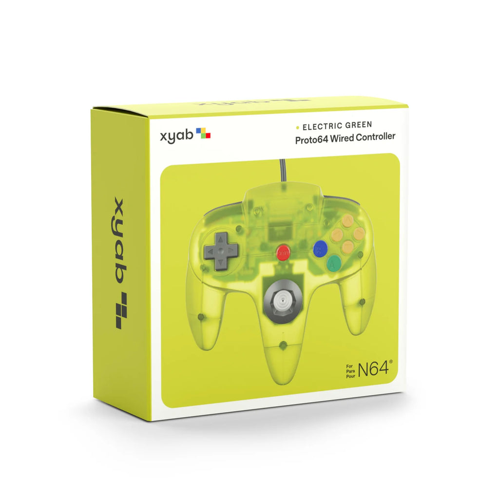 PROTO64 Wired Controller (Clear Yellow) (Nintendo 64)