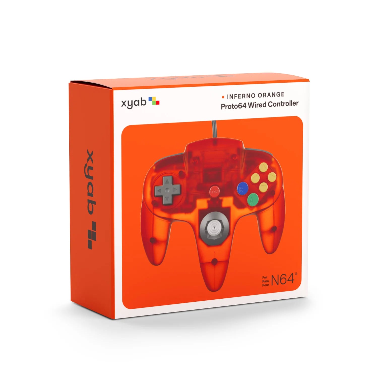 PROTO64 Wired Controller (Clear Orange) (Nintendo 64)