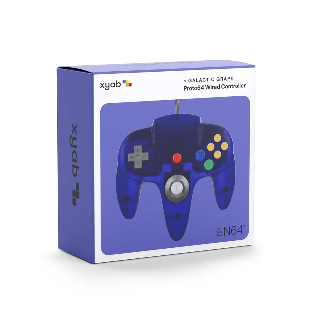 PROTO64 Wired Controller (Clear Purple) (Nintendo 64)