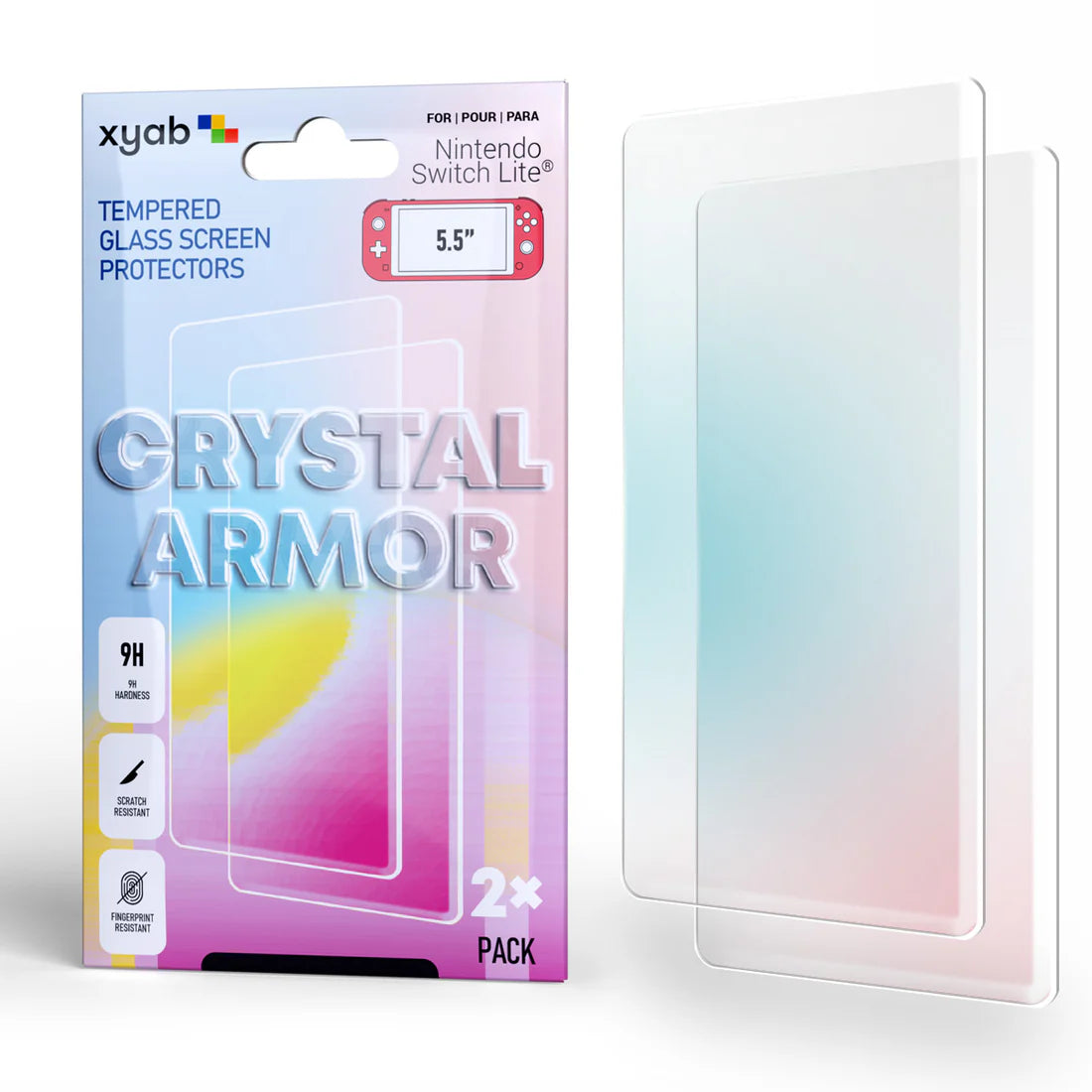 2 Pack Tempered Glass Screen Protector (Switch Lite)