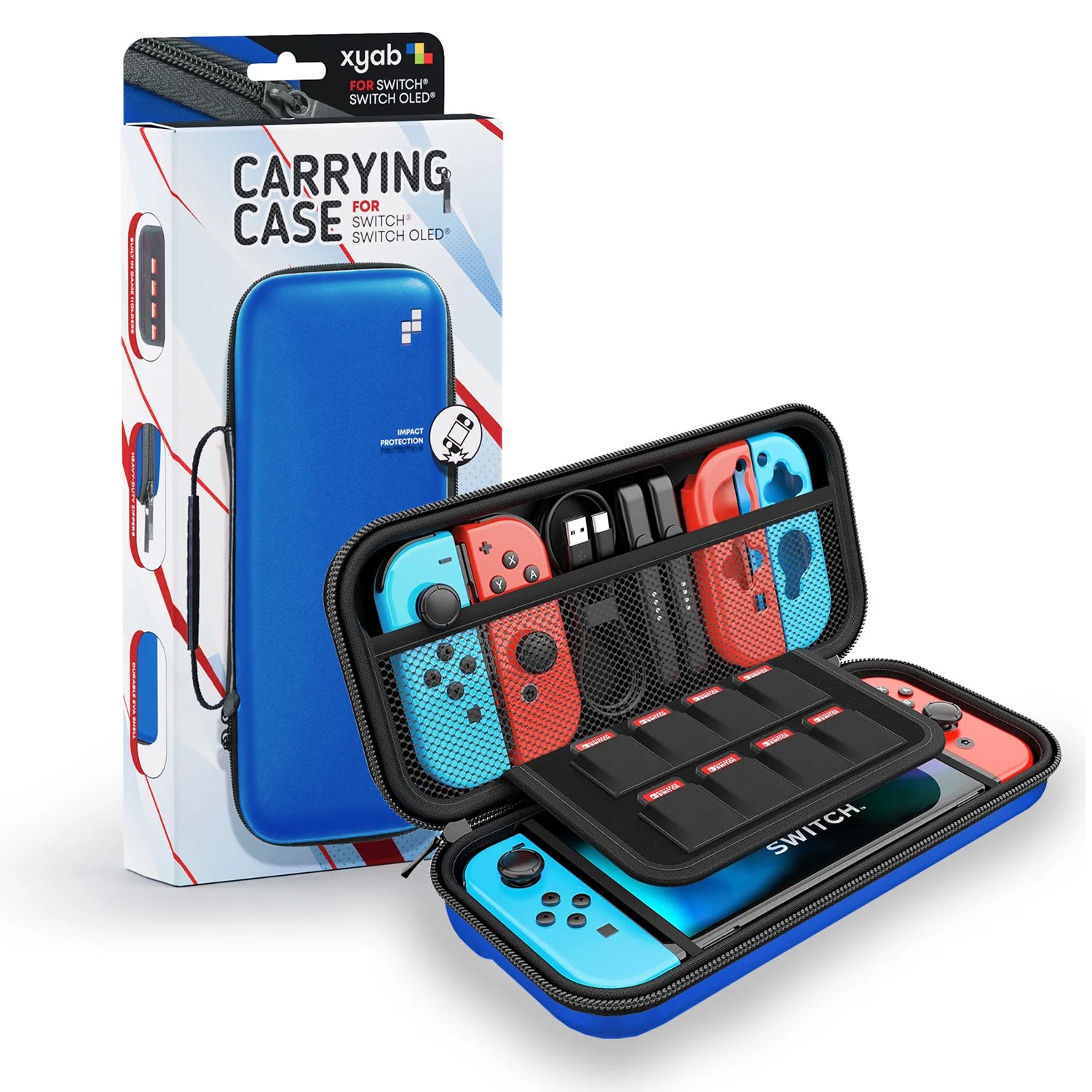 Travel Hard Shell Carrying Case (Blue) (Switch)