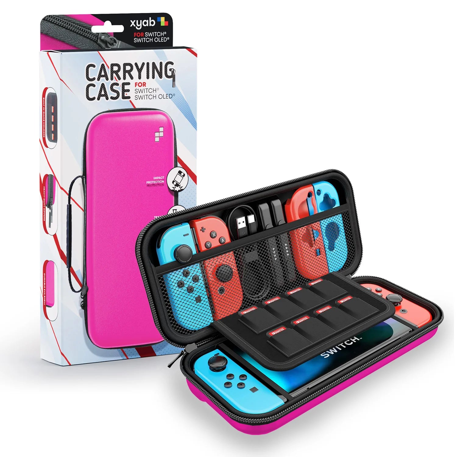 Travel Hard Shell Carrying Case (Pink) (Switch)