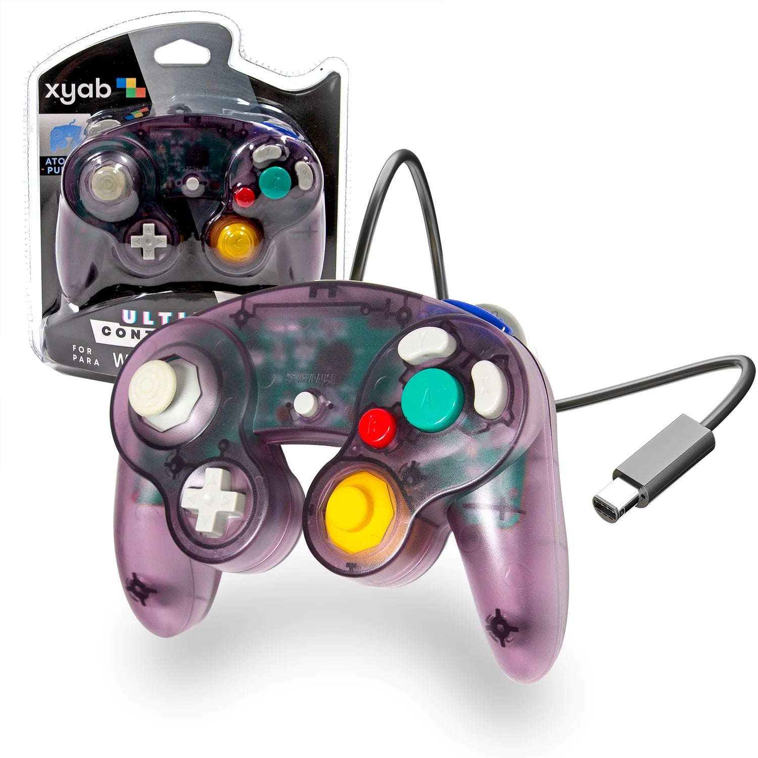 Wired Controller (Clear Purple) (Game Cube/Wii/Wii U/Switch)