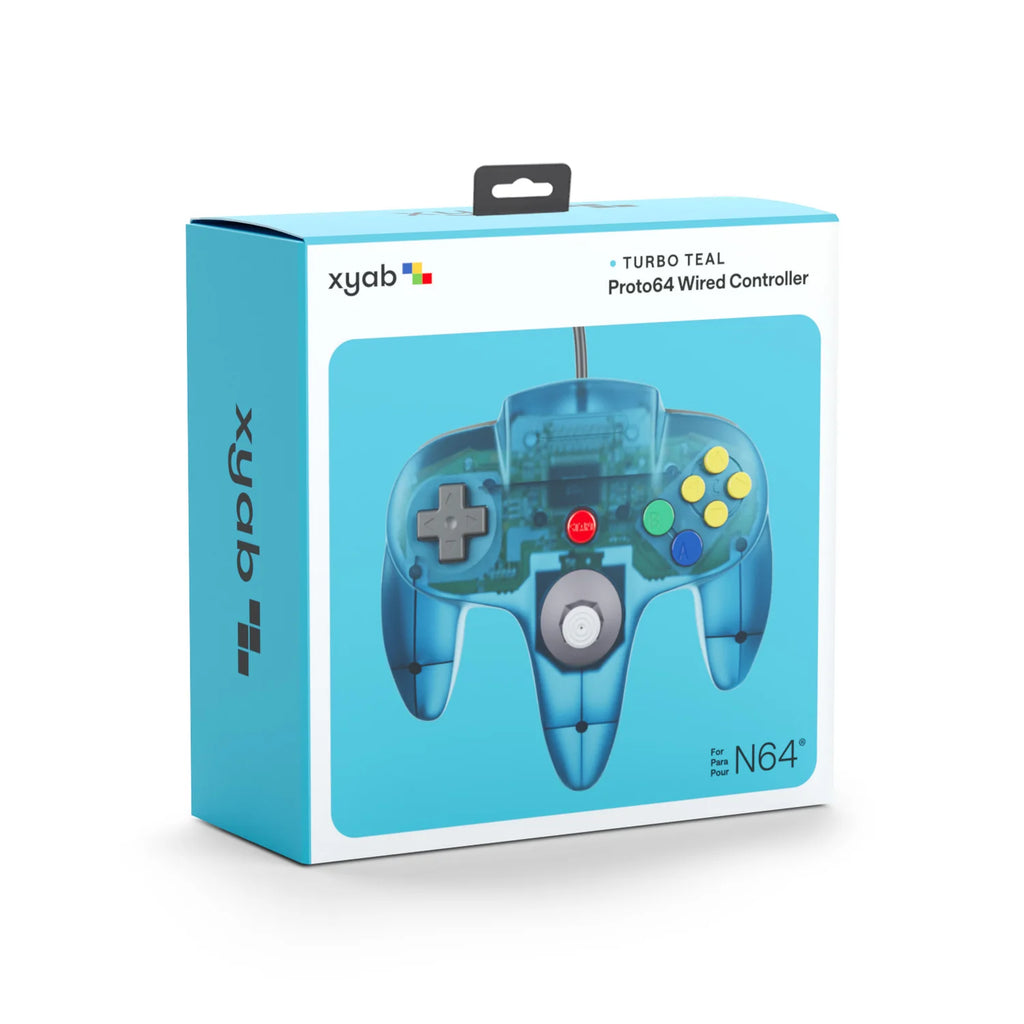 PROTO64 Wired Controller (Clear Blue) (Nintendo 64)